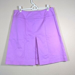 Lilac Cotton Skirt with Pleated Front and Back